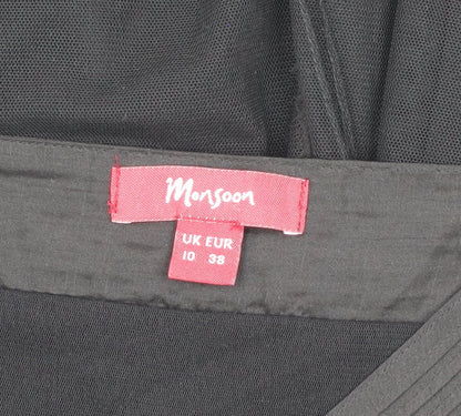 Monsoon Black Sleeveless Women's Dress UK Size 10