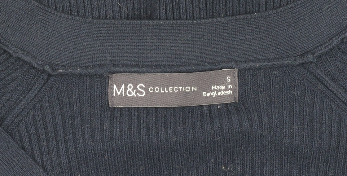 Womens UK Size S Marks and Spencer Blue Cardigan Jumper
