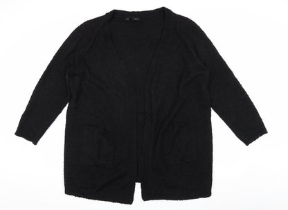 bpc Women's Black Cardigan XL - Open Knit, Casual