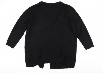 bpc Women's Black Cardigan XL - Open Knit, Casual