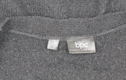bpc Women's Black Cardigan XL - Open Knit, Casual
