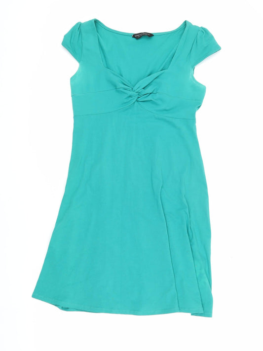 Dorothy Perkins Women's Green Short Sleeve Dress