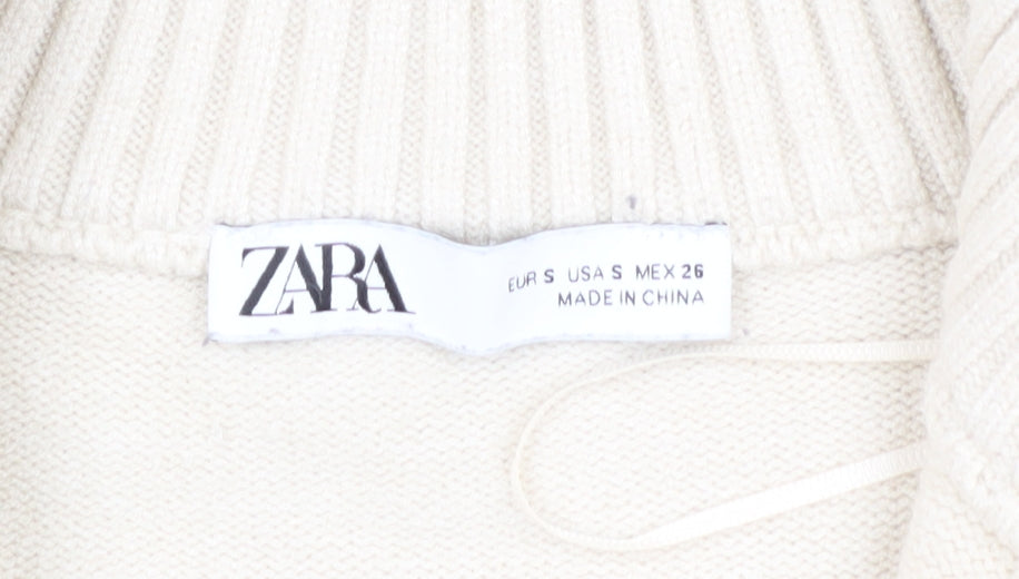 Zara Women’s Ivory Stripe Pullover Sweatshirt S