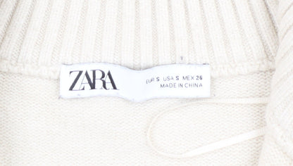 Zara Women’s Ivory Stripe Pullover Sweatshirt S