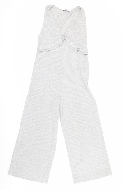 Zara Trafaluc Grey Knit Women's Sleeveless Jumpsuit S