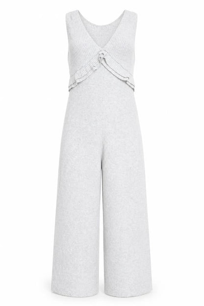 Zara Trafaluc Grey Knit Women's Sleeveless Jumpsuit S