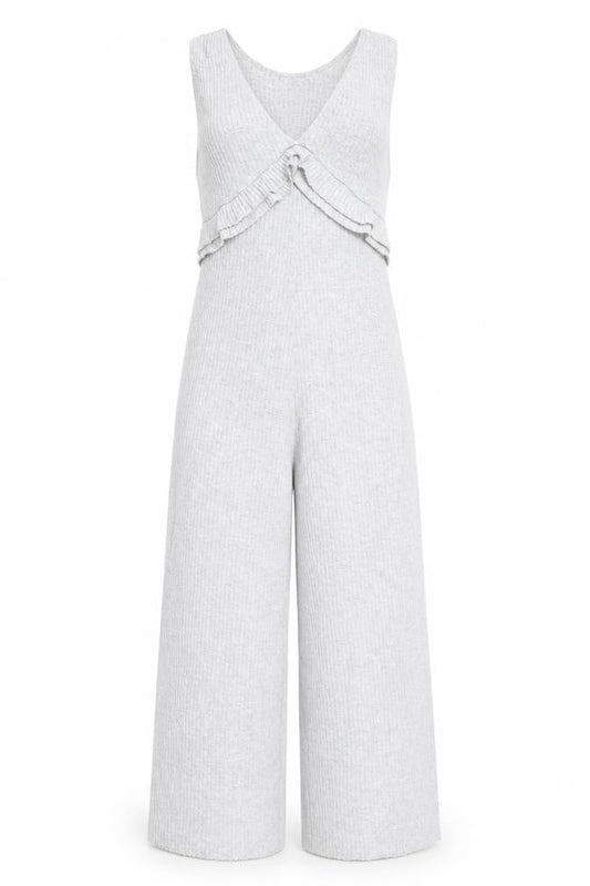 Zara Trafaluc Grey Knit Women's Sleeveless Jumpsuit S