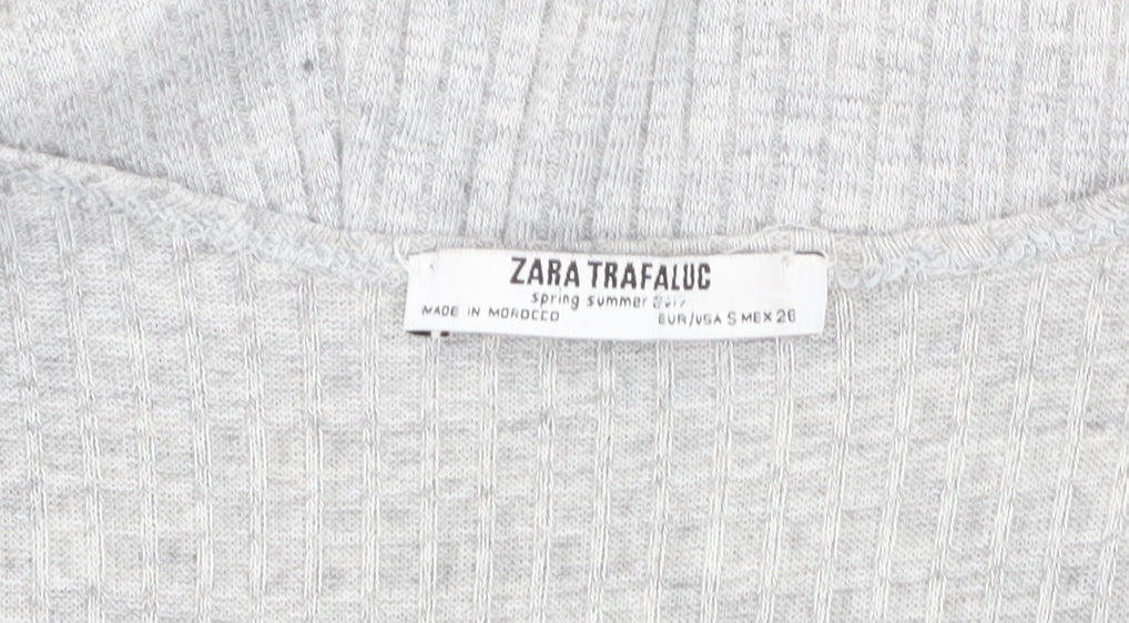 Zara Trafaluc Grey Knit Women's Sleeveless Jumpsuit S