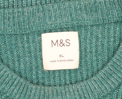 Marks and Spencer Men's Green XL Pullover Jumper