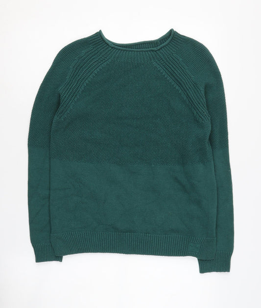 Crew Clothing Green Women's Jumper, Size 8, Relaxed Knit Style