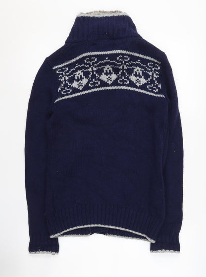 Crew Clothing Co. Women's Blue Cardigan Size 10