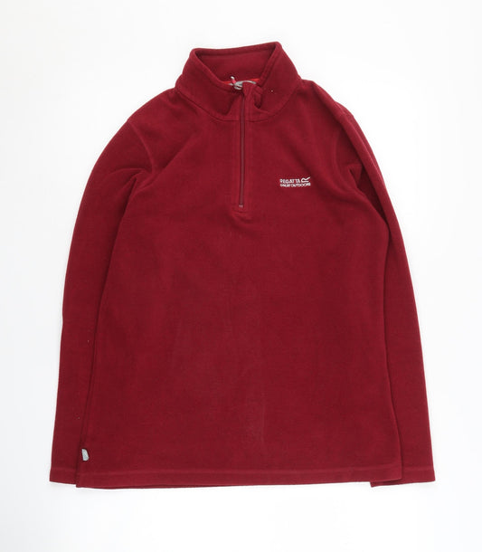 Regatta Women's Red Pullover Sweatshirt, Size 14, 1/2 Zip