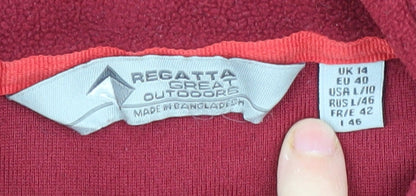 Regatta Women's Red Pullover Sweatshirt, Size 14, 1/2 Zip