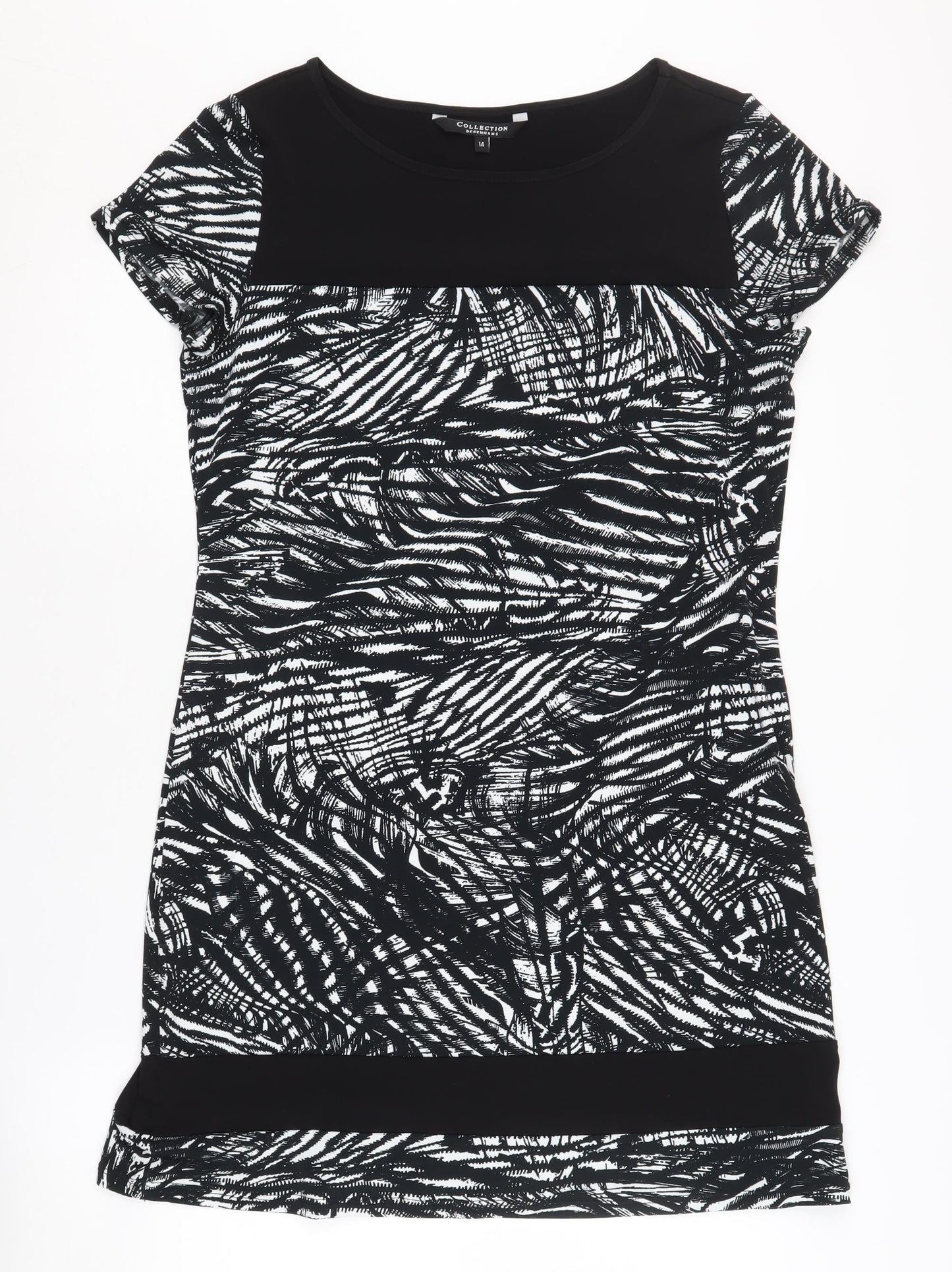 Debenhams Women's Black Sheath Dress Size 14