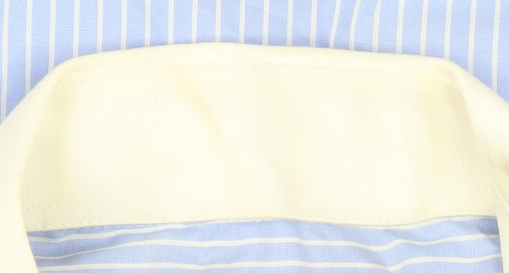 Mens UK Collar Size 17.5 Greenwoods Smart Blue  Dress Shirt