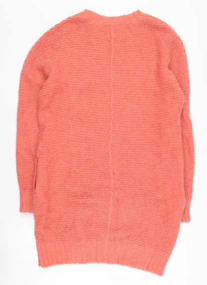 Reiss Women's Pink Jumper Dress M Knit Long Sleeve