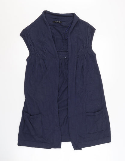 Womens UK Size 12 Marks and Spencer Blue Vest Jumper