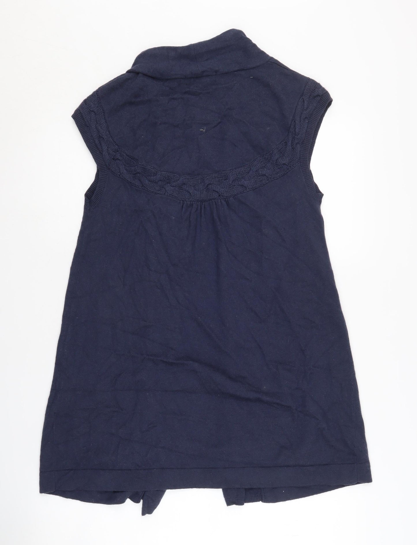Womens UK Size 12 Marks and Spencer Blue Vest Jumper