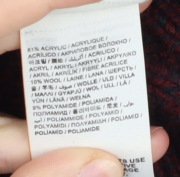 Superdry Men's Red Cable-Knit Pullover Size M