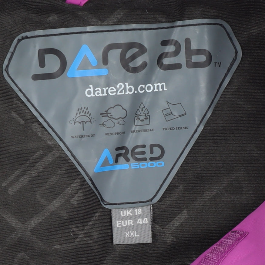 Dare 2b Women's Purple Waterproof Jacket, Size XXL