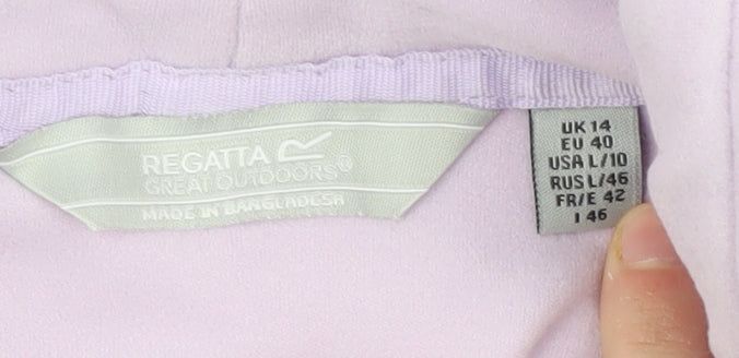 Regatta Women's Purple Hoodie Size 14 with Logo