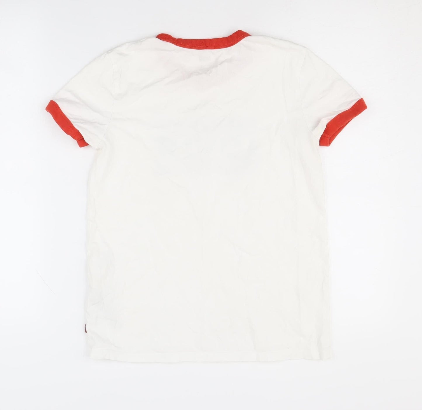 Levi's Boys White Ringer T-Shirt XS American Graphic Crew