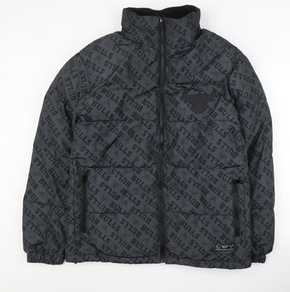 Mens UK Size M NBA Black Puffer Jacket