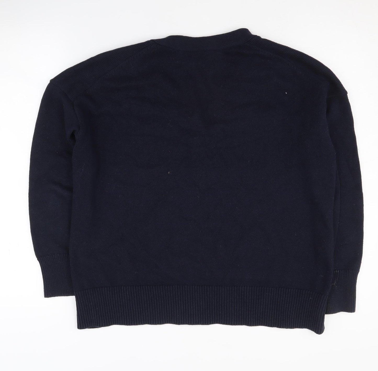 White Label Women's Blue V-Neck Long Sleeve Jumper, Size 8