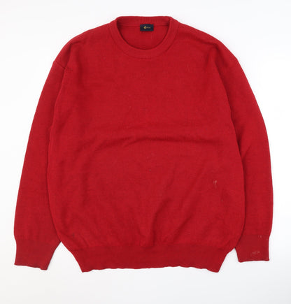 Gabicci Men's Red XL Wool Blend Pullover Jumper