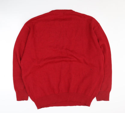 Gabicci Men's Red XL Wool Blend Pullover Jumper