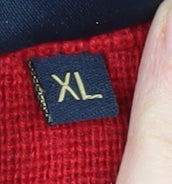 Gabicci Men's Red XL Wool Blend Pullover Jumper