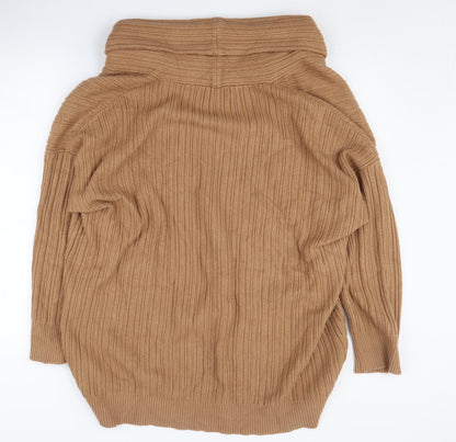 Womens UK Size M Zara Brown Pullover Jumper