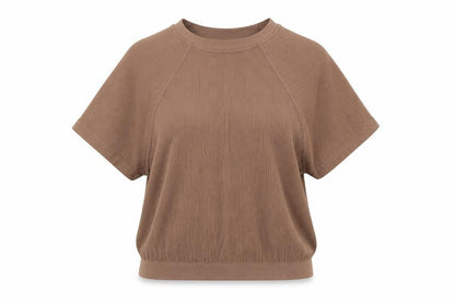 Womens UK Size M ASOS DESIGN Brown Basic T-Shirt