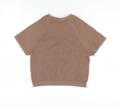 Womens UK Size M ASOS DESIGN Brown Basic T-Shirt