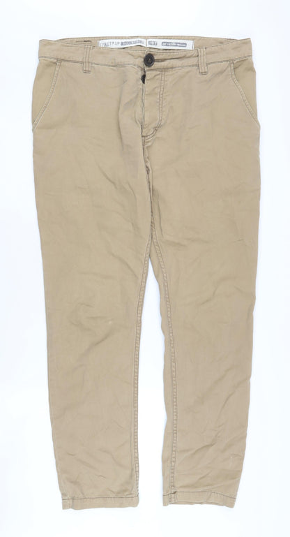 Firetrap Men's Beige Chino Trousers Size L