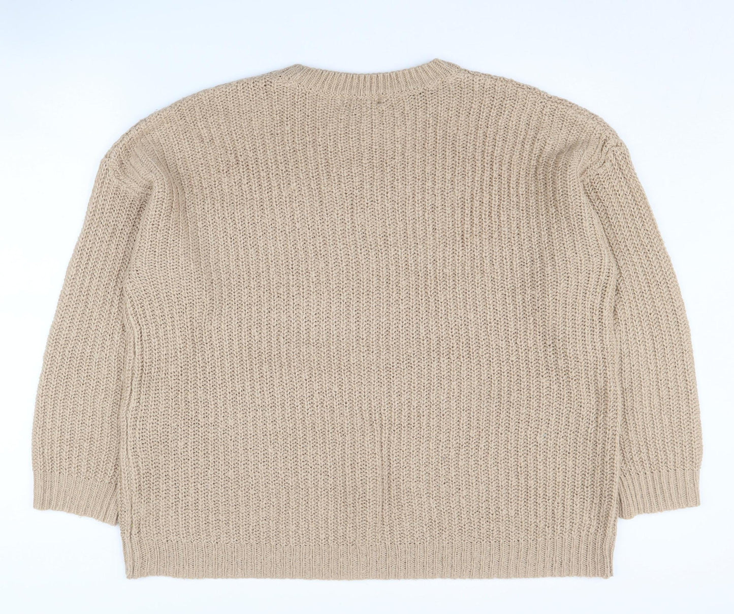 Womens UK Size M New Look Beige Pullover Jumper