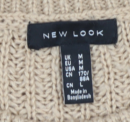 Womens UK Size M New Look Beige Pullover Jumper