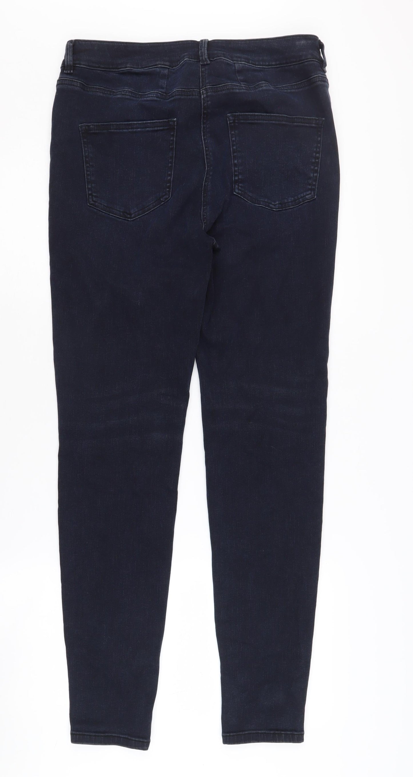 Next Women's Blue Skinny Jeans 14L Tall Mid Rise