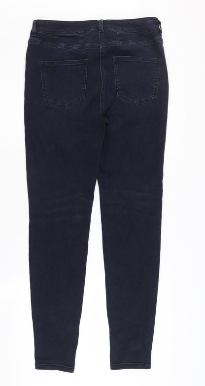 Next Women's Blue Skinny Jeans 14L Tall Mid Rise