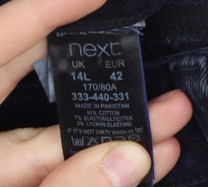Next Women's Blue Skinny Jeans 14L Tall Mid Rise