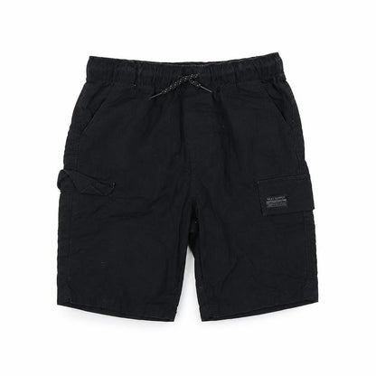 Next Boys Black Cargo Shorts 4-5 Years Elastic Waist Pockets