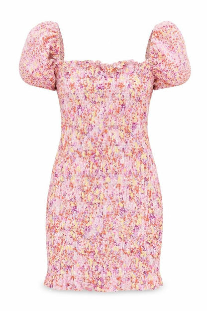 H&M Women's Floral Puff Sleeve Dress M