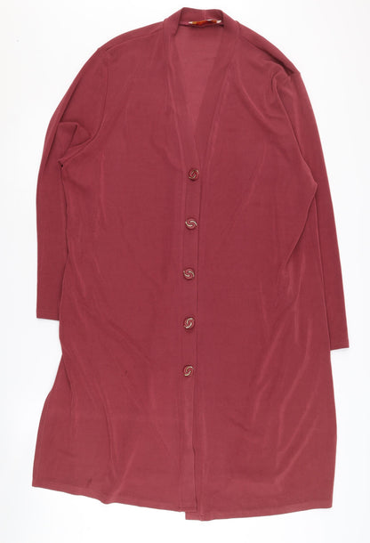 Womens UK Size XL Stephen Red Cardigan Jumper