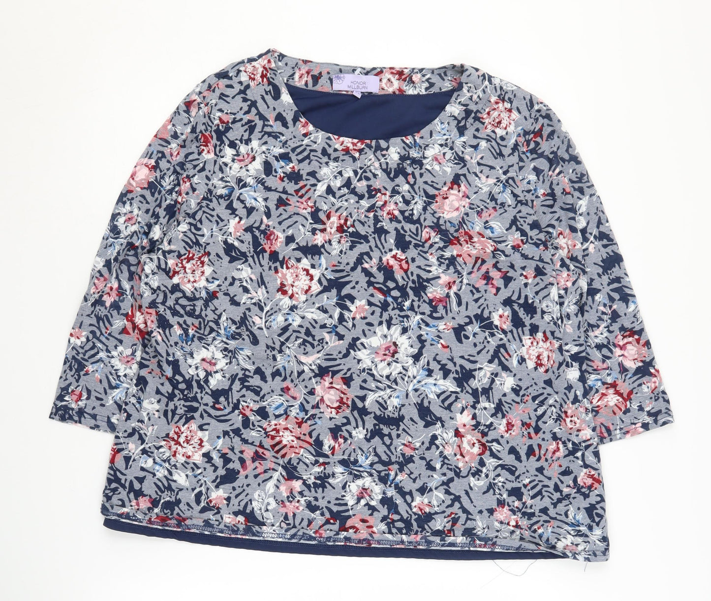 Womens UK Size 22 Honor Millburn Multicoloured Basic T-Shirt