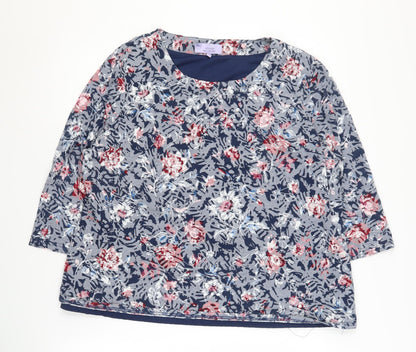 Womens UK Size 22 Honor Millburn Multicoloured Basic T-Shirt