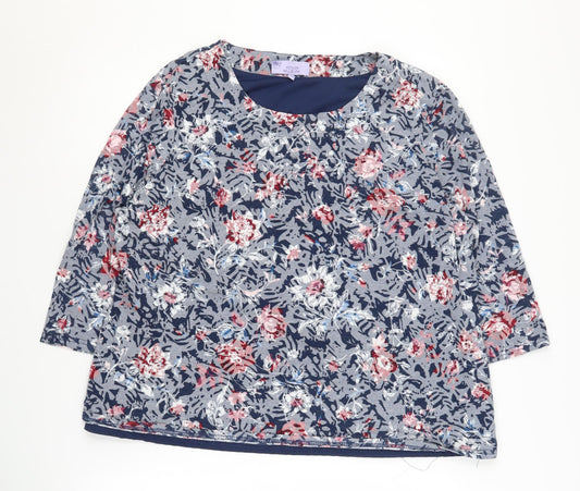 Womens UK Size 22 Honor Millburn Multicoloured Basic T-Shirt