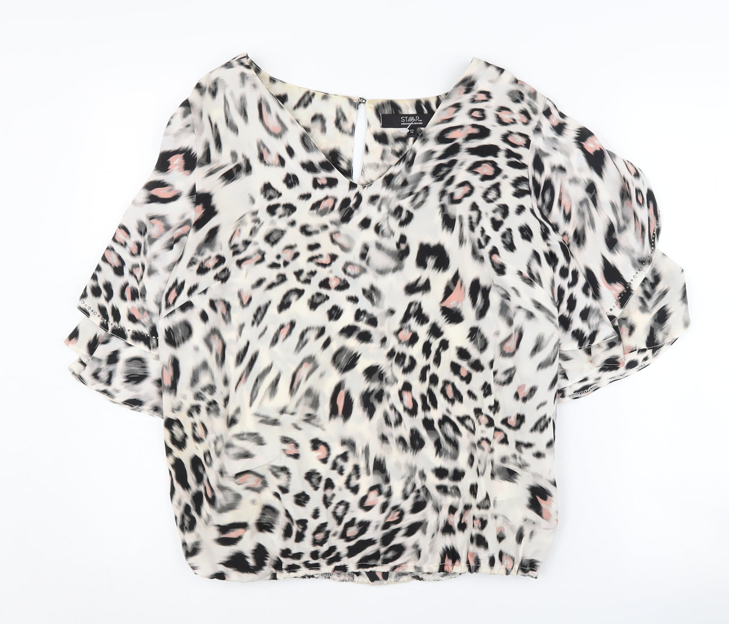 Womens UK Size 12 Star by Julien MacDonald Multicoloured Basic Blouse