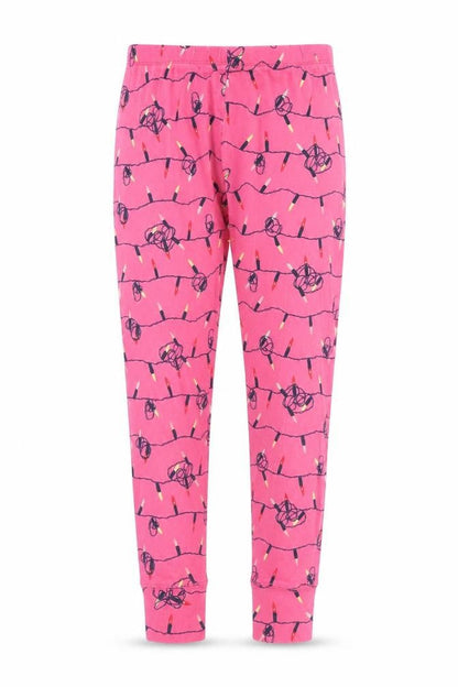 GAP Girls Pink Christmas Lights Lounge Pants - 10-11 Years