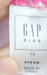 GAP Girls Pink Christmas Lights Lounge Pants - 10-11 Years