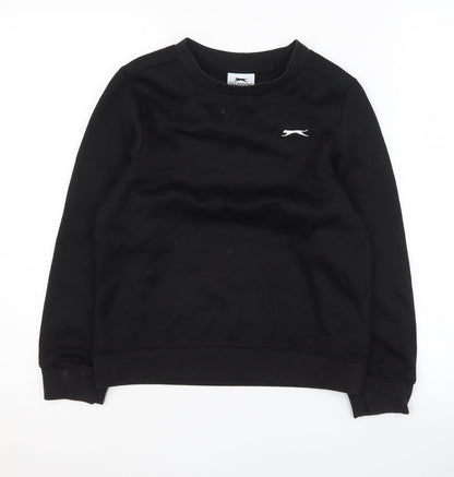 Slazenger Boys Black Crew Neck Sweatshirt 9-10 Years